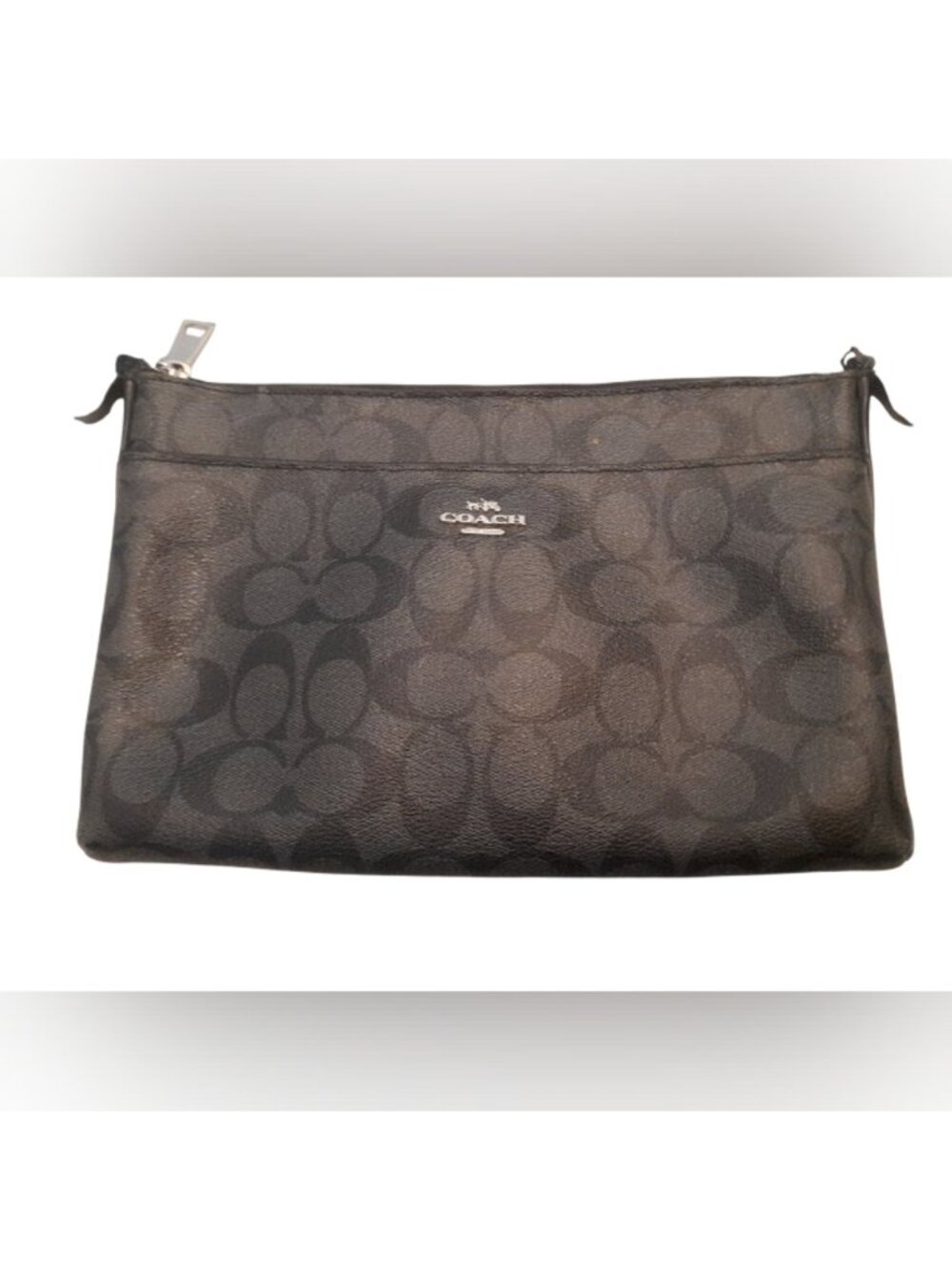 *Read Description* Coach Signature POP Leather Canvas Clutch Bag